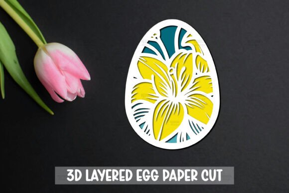 3D Easter Egg SVG Paper Cut Design