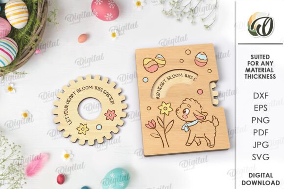 3D Easter Greeting Card Laser Cut Designs