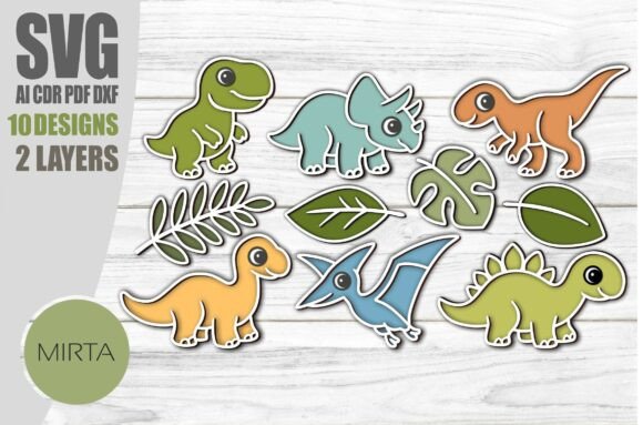3D Layered Dinosaur SVG Files Laser Cut: Bringing Prehistoric Charm to Life