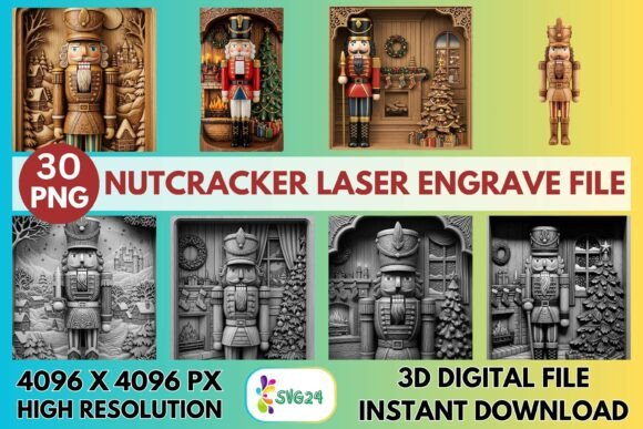 3D Nutcracker Laser Engrave File