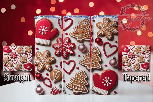 3D Pink Inflated Christmas Trees Tumbler