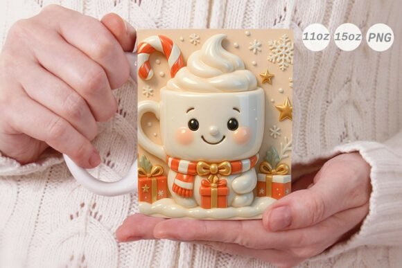3D Porcelain Hot Coca Xmas Mug Wrap