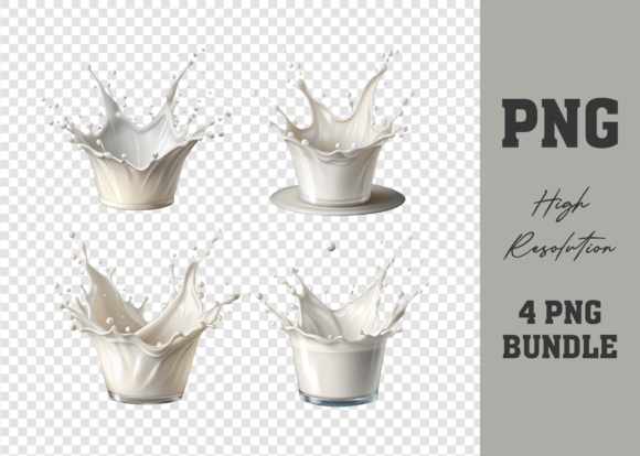 3D Watercolor Splash of Milk PNG Bundle: A Guide to High-Quality Design Assets
