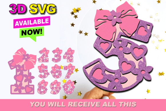 Bow Numbers 3D SVG: A Digital Toolkit