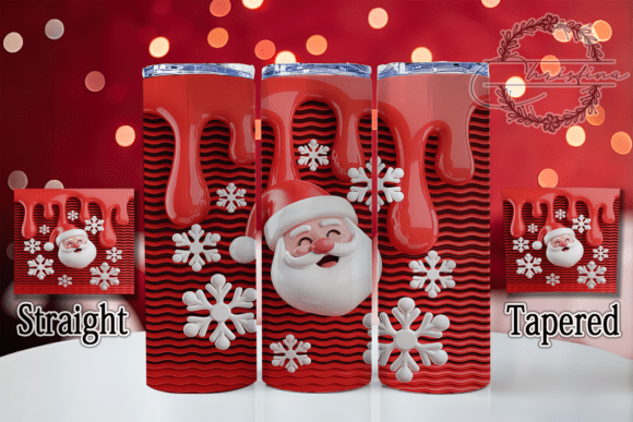 Bringing Holiday Cheer to Your Drinkware: The 3D Inflated Santa Christmas Tumbler Design
