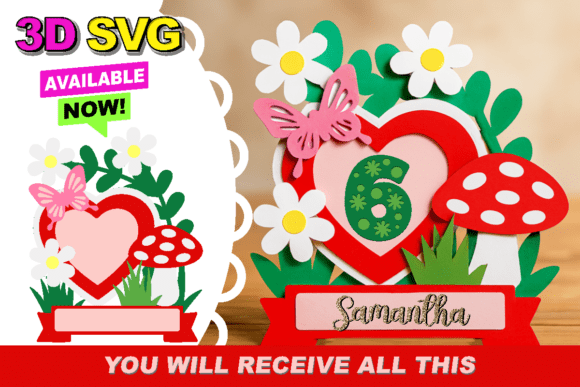 Bringing Whimsy to Life with the Mushrooms and Flowers Cake Topper 3D SVG Collection