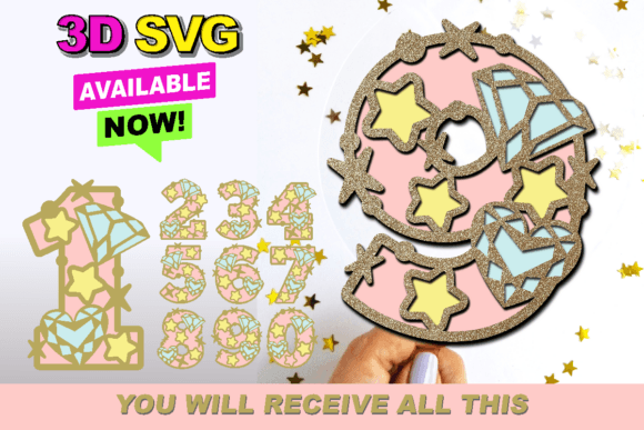 Diamond Numbers 3D SVG: A Digital Toolkit