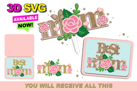 Mothers Day Card and Topper 3D SVG: Elevating Your Celebrations