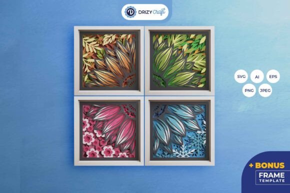 Sunflower Seasons 3D Layered Paper Cut: A Versatile Template for Creators