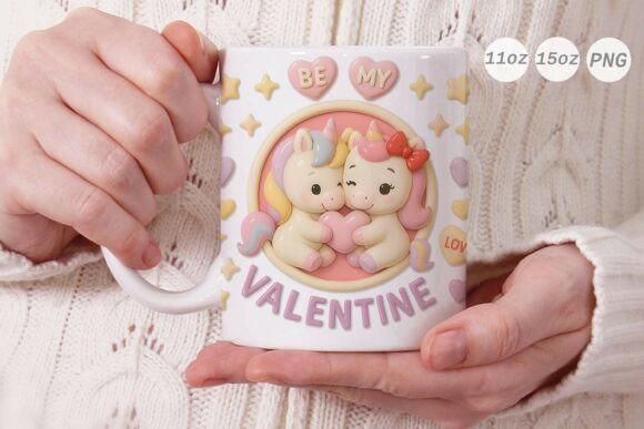 Understanding the 3D Valentine Unicorn Couple Mug Wrap PNG for Sublimation Projects