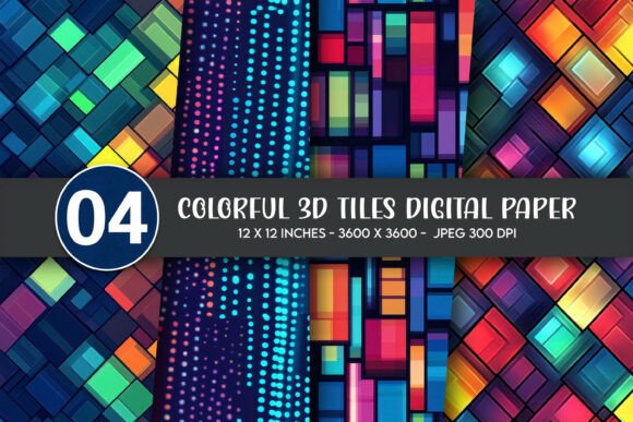 Unlocking Creativity with Colorful 3D Tiles Digital Paper for Every Project